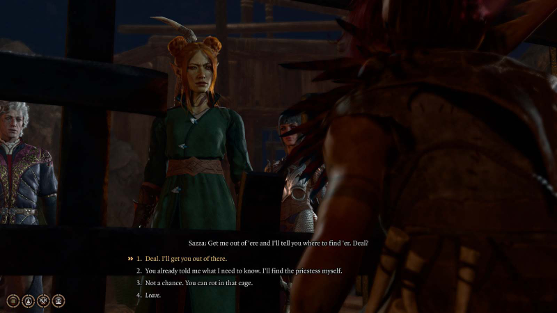 All Dialogue Choices for Sazza in Baldur's Gate 3
