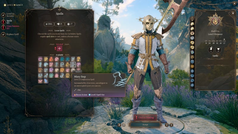 The Misty Step spell in Baldur's Gate 3