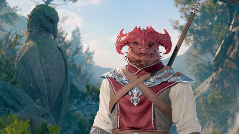 Closeup of a Sorcerer in BG3