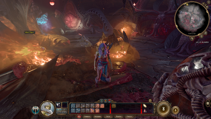 Half-orc character in the starting area of BG3