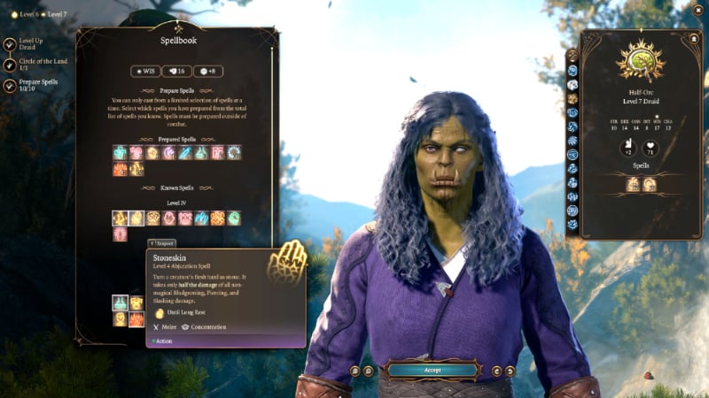 Stoneskin in Baldur's Gate 3