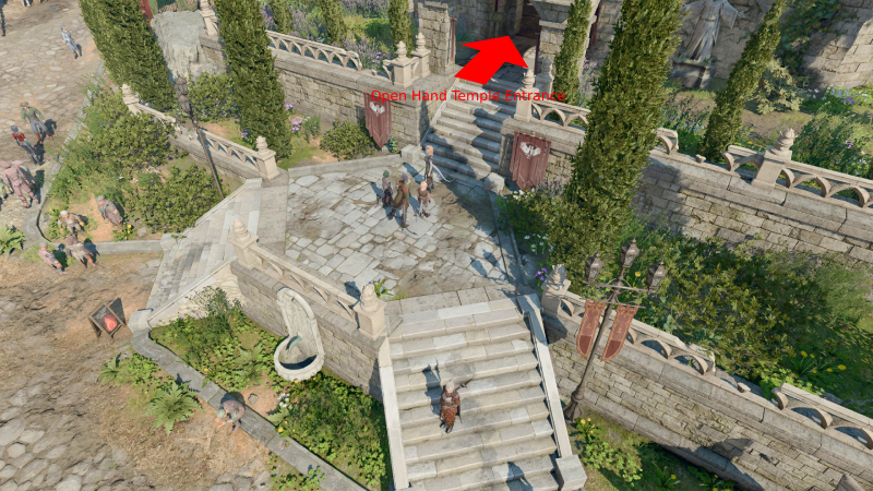 Open Hand Temple Entrance