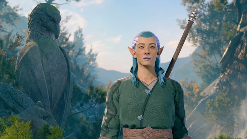 Closeup of a Wizard in Baldur's Gate 3, part of one of the game's best multi-class combos