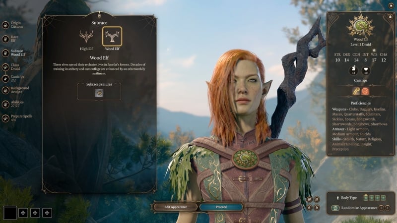 Baldur’s Gate Druid Build Best Race