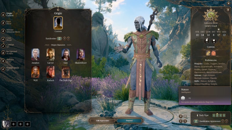 Baldur's Gate 3 Nature Skill Description