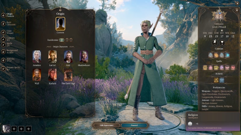 Baldur's Gate 3 Religion Skill Description