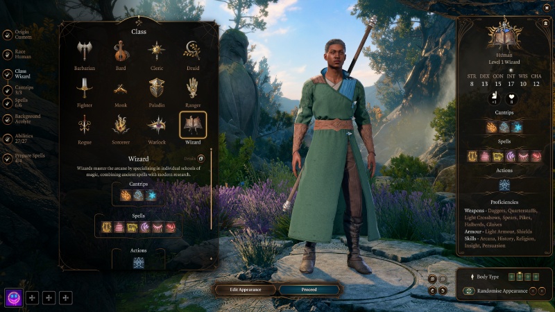 Baldur's Gate 3 Wizard Class