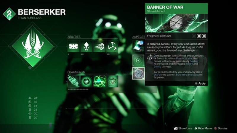 Best Banner of War Build In Destiny 2 Season of the Witch