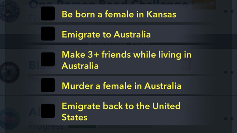 BitLife Oz Challenge tasks
