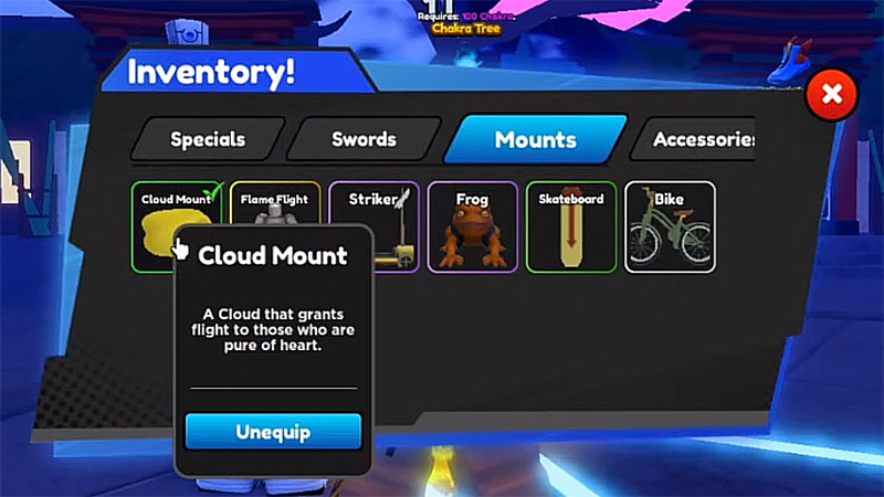 Cloud Mount in Anime Fighting Simulator X