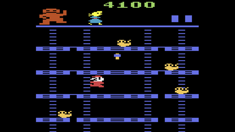 Donkey Kong looks odd in this port.