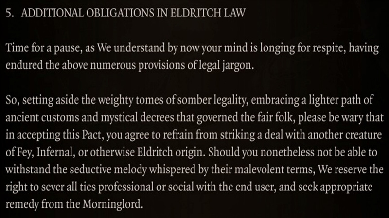 BG3's User Agreement contains some funny jokes.