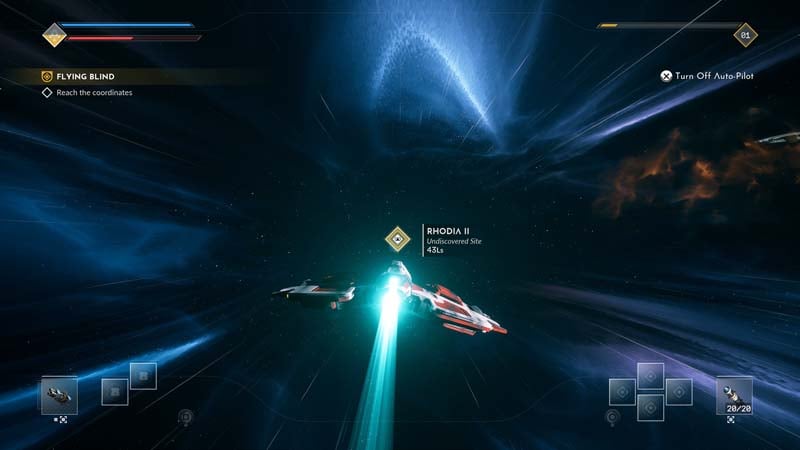 Fast travel in Everspace 2 is almost like hyperspace travel.