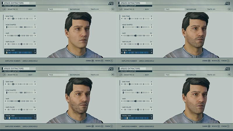 Starfield Facial Hair 1-4