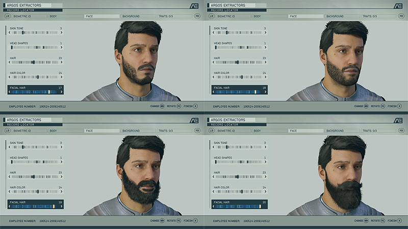 Starfield Facial Hair 17-20