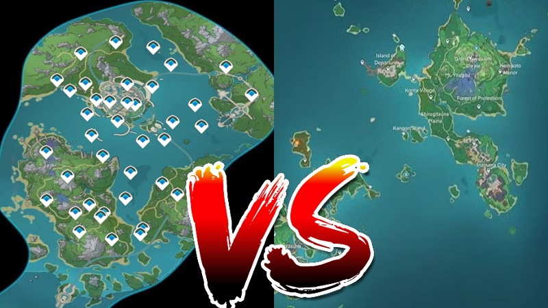 Genshin's Fontaine region is a bit larger than Inazuma.