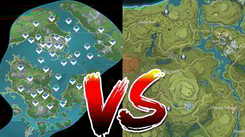 Genshin's Fontaine region is much smaller than Sumeru.