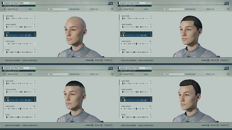 Starfield Hairstyles 1-4