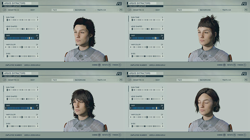 Starfield Hairstyles 33-36
