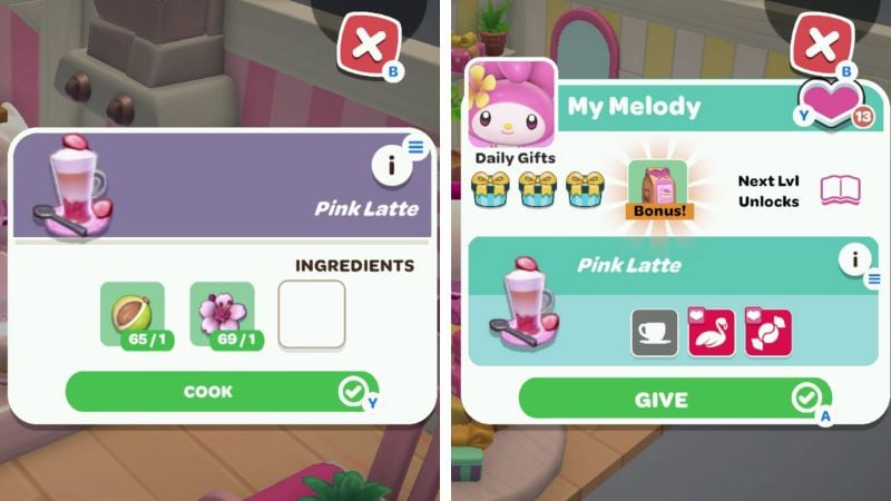 how to make pink latte hello kitty island