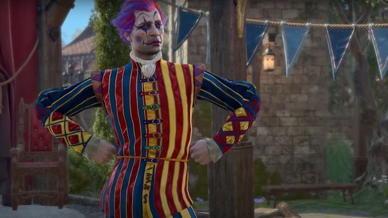 Baldur's Gate 3 Dribbles the Clown