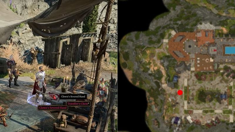 Baldur's Gate 3 Dribbles the Clown's Severed Hand Location