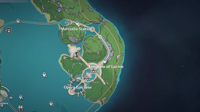 Completing The Fountain Flows Again Quest in Genshin Impact - Fountain Location