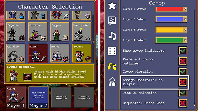 How To Play Vampire Survivors Co-Op via Settings