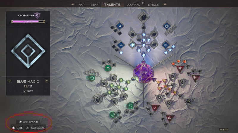 Immortals of Aveum Talent Menu