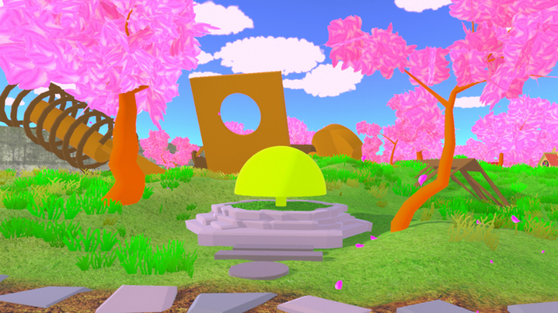 A colorful puzzle in VR game Increment