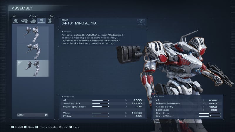 Mind Alpha Arm Parts