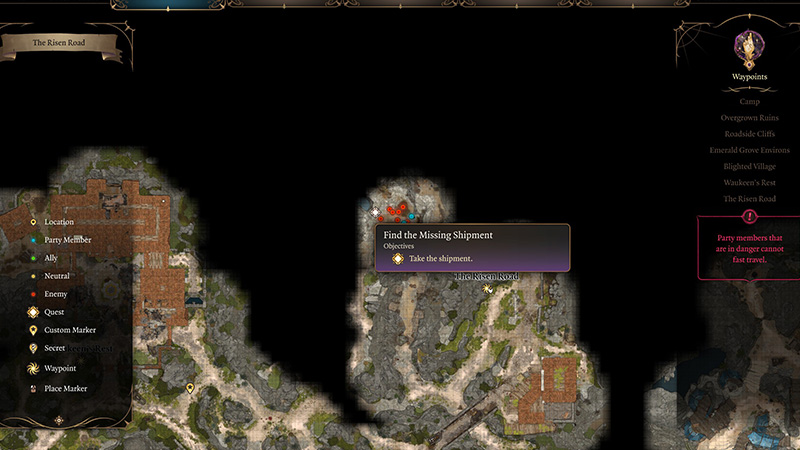 Missing Shipment Location in Baldur's Gate 3