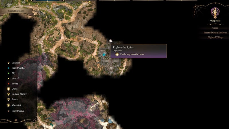 Baldur's Gate 3 Overgrown Ruins Location