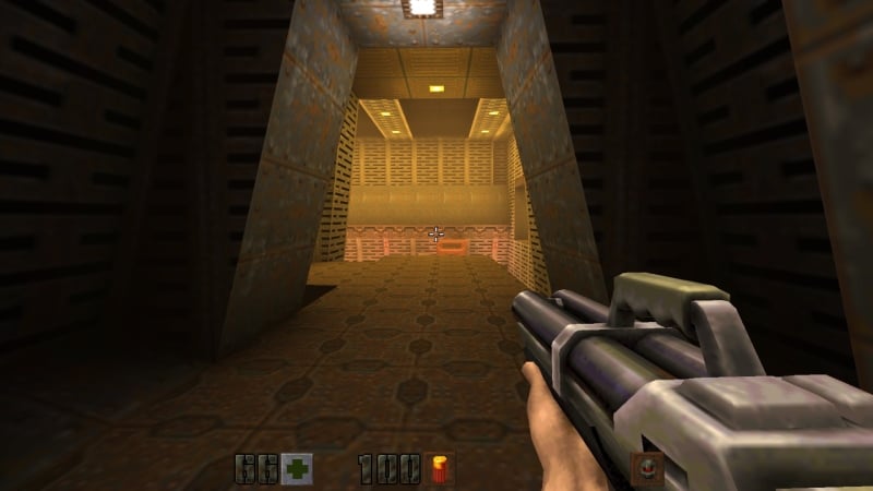 Quake 2 Remastered Walking through a doorway