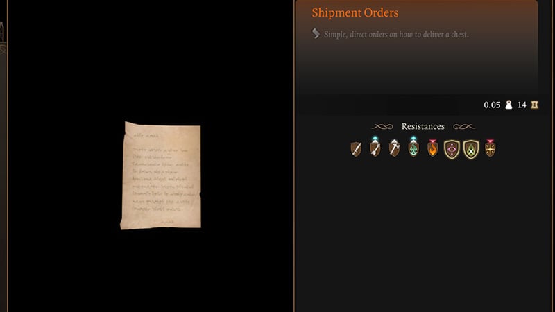 Baldur's Gate 3 Missing Shipment Orders