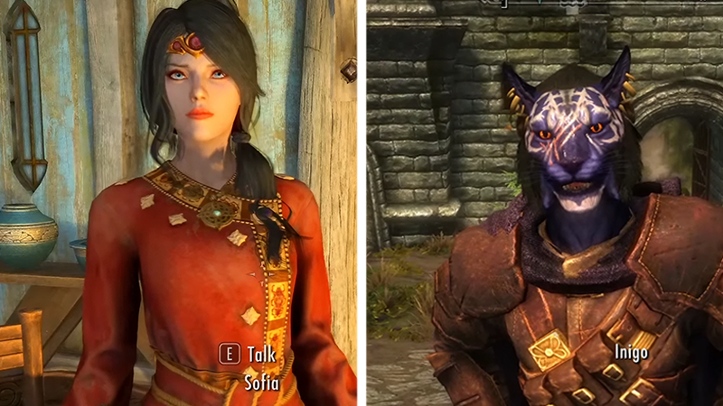 Sofia and Inigo Skyrim PC Mods