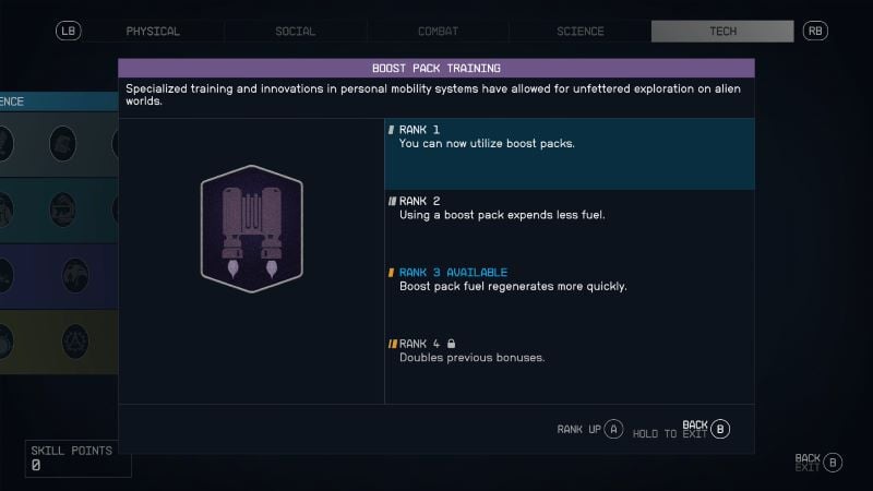 Starfield jetpack skill tree