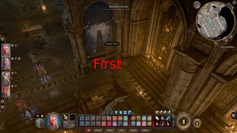 Moonrise Towers Painting