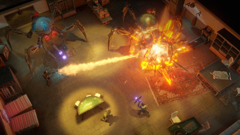 A heated battle in Wasteland 3, a game similar to Baldur's Gate 3 by Larian Studios