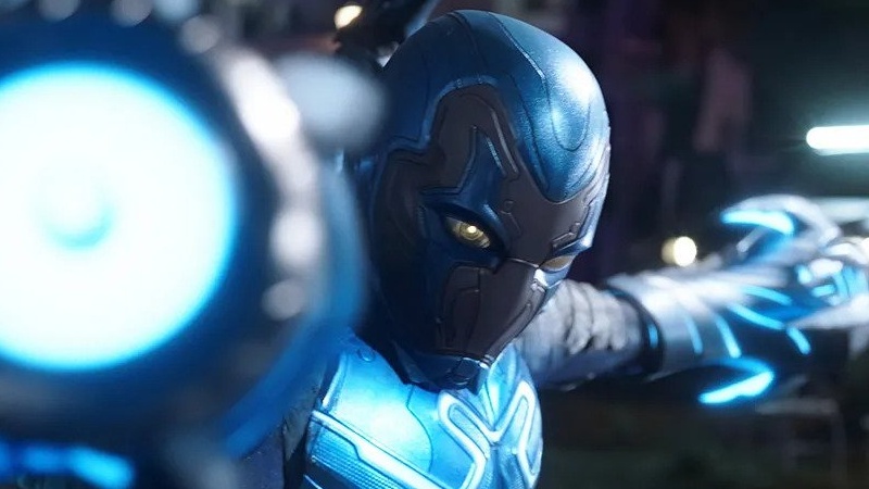 Blue Beetle in armor