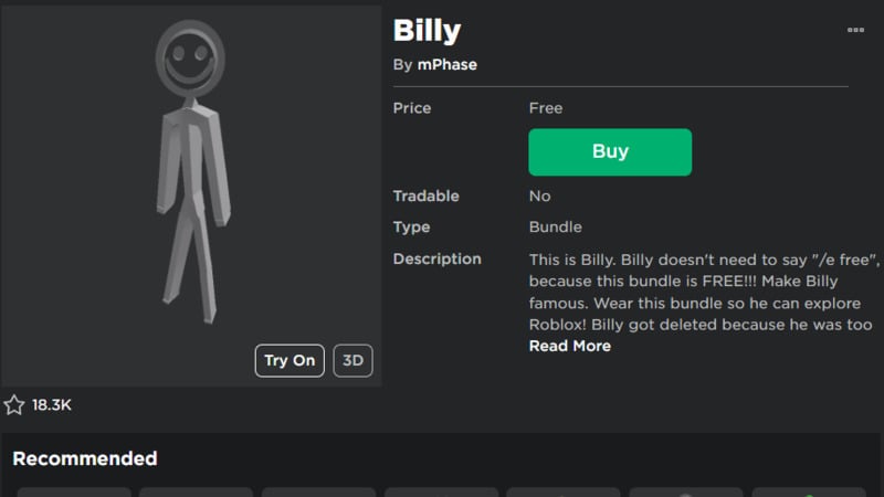 How To Get Billy in Roblox