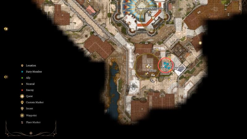 BG3: Felogyr's Fireworks in Lower City location on the map