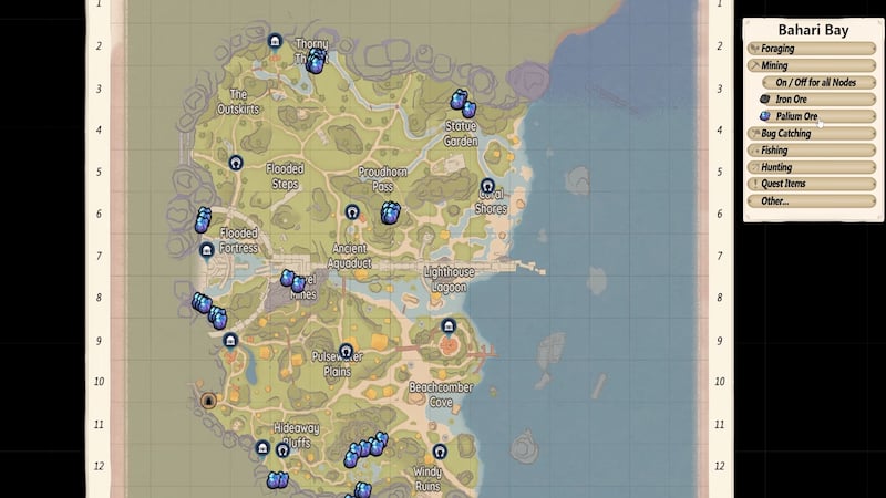 palium ore farming locations