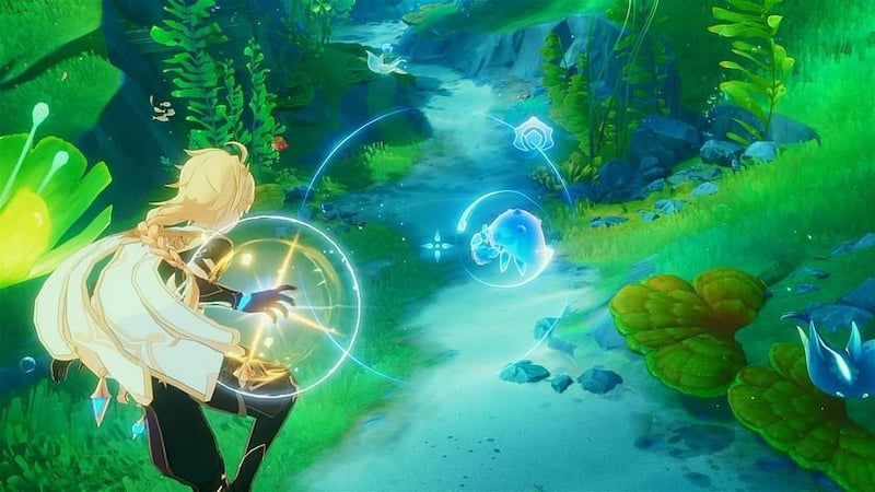 swimming underwater genshin