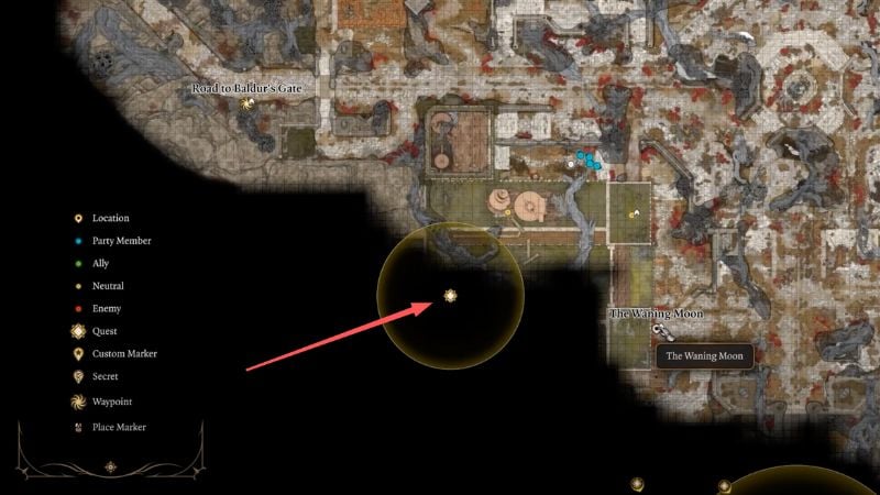 Baldur’s Gate 3: Thisobald Thorm location on the map in BG3