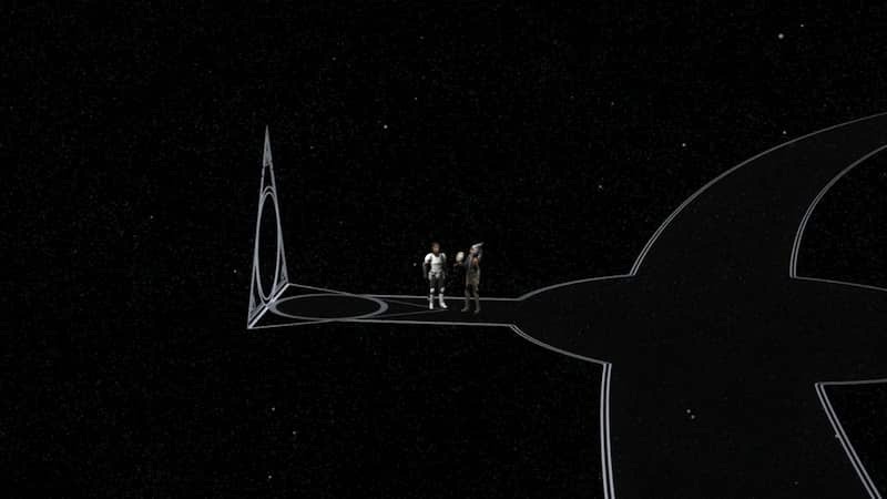 Ahsoka Tano and Ezra Bridger in Star Wars Rebels, in the World Between Worlds.