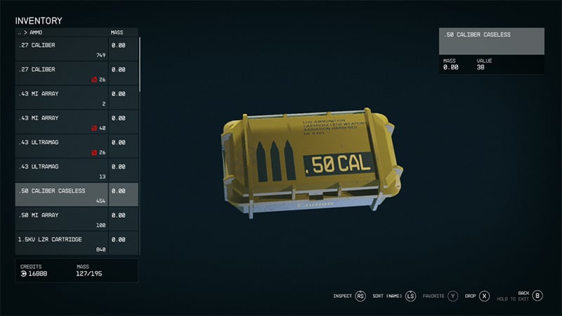 All Ammo Types in Starfield