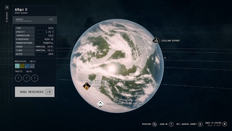 Altair II planet in Starfield