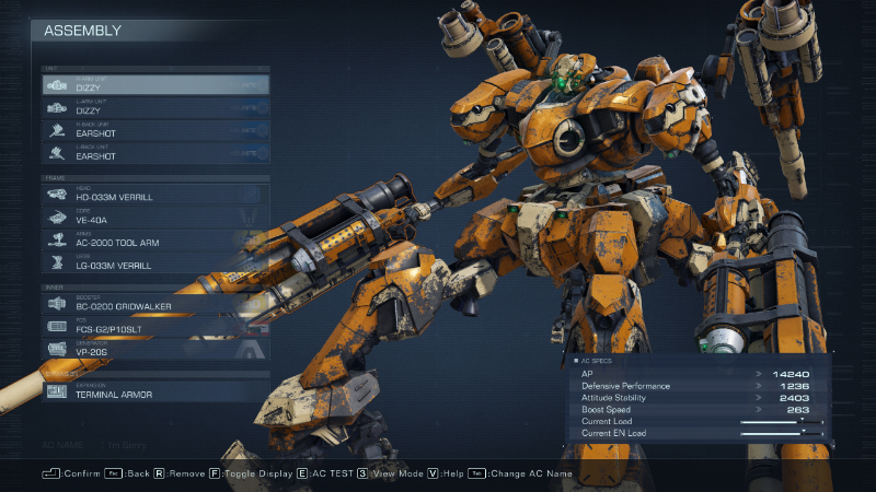 The Explosive Tetra build from AC6 by FromSoftware