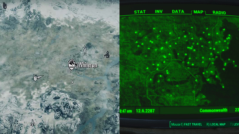 Older Bethesda games had smaller map sizes.